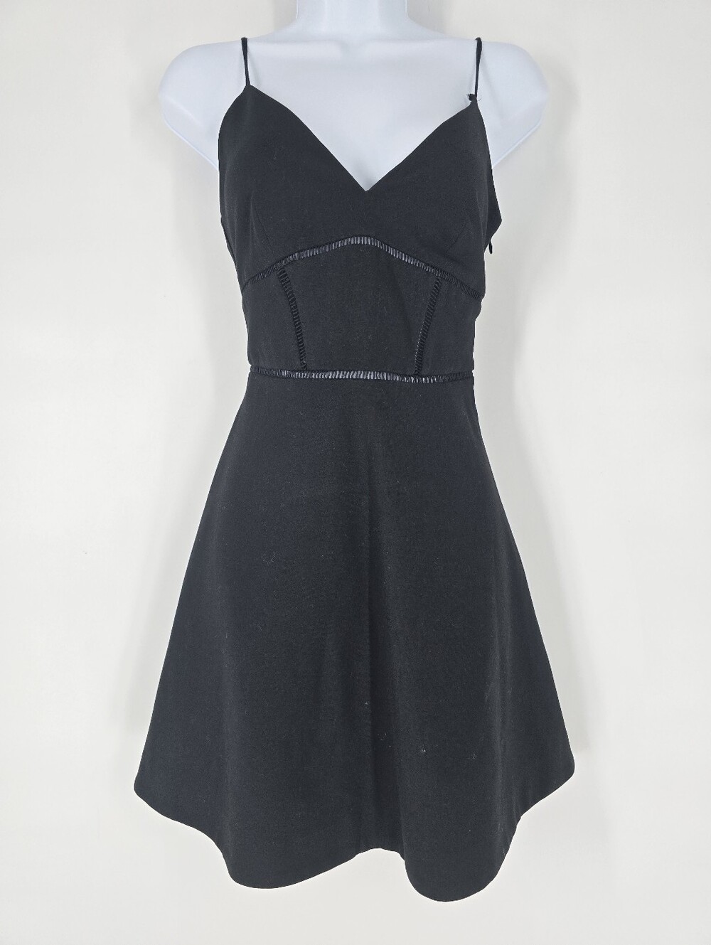 AllSaints Black Clementine Mini A-Line Dress Strappy Size M